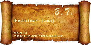 Bucheimer Tomaj névjegykártya
